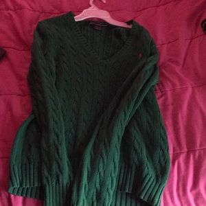 Used Ralph Lauren Green Knit Sweater Size L